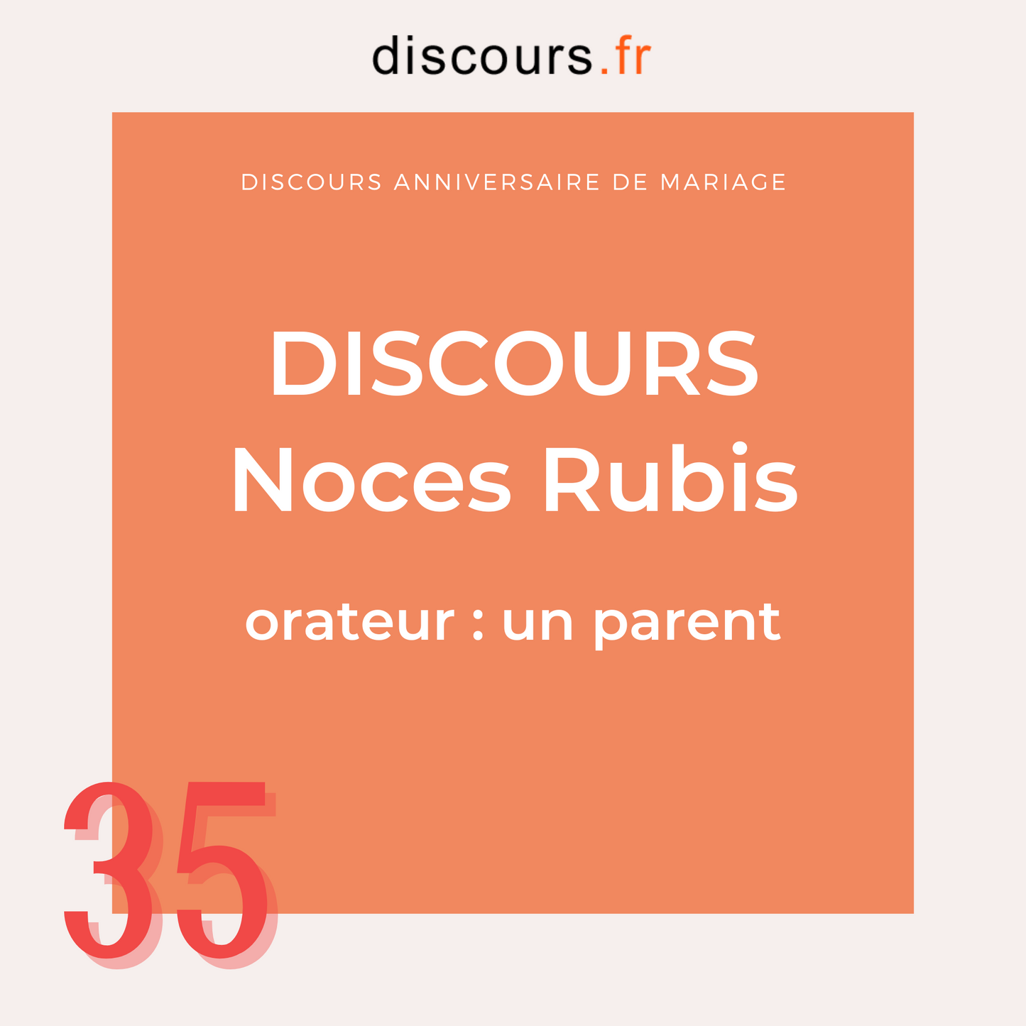 discours noces rubis parent